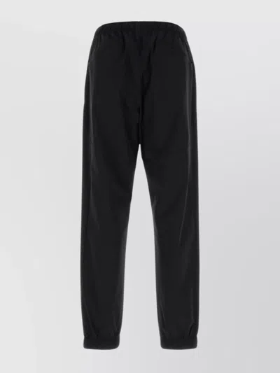 Moncler Stretch Nylon Joggers Featuring Elastic Cuffs In Black