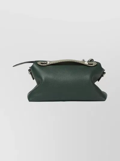 Fendi Borsa By The Way Soft Medium With Macro Top Stitching In Green