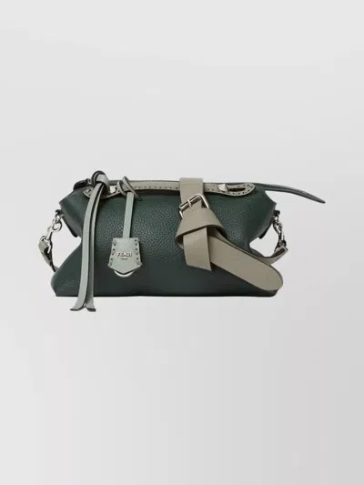 Fendi Borsa By The Way Soft Medium With Macro Top Stitching In Green