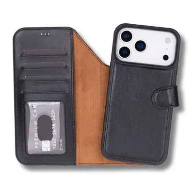 Leathere Leather Iphone Onyedi Pro Max Wallet Case – Black - Austin In Black