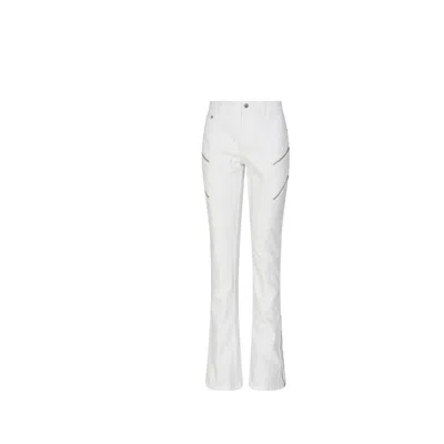 Circular Path Zelda Zipper Jean - White In White