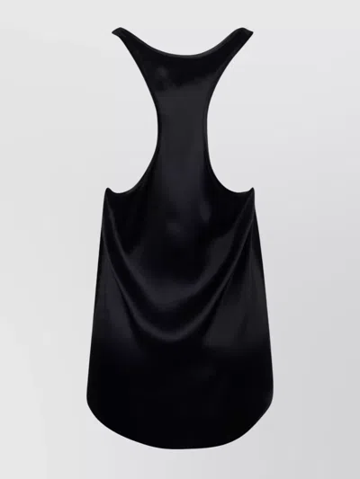 Etro Racerback Satin Top Relaxed Fit In Black