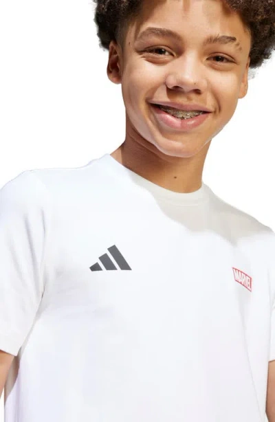 Adidas Originals X Marvel Kids' Graphic T-shirt In White