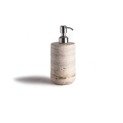 And Jacob Neutrals Less Is More High Dispenser - Travertine Marble In White