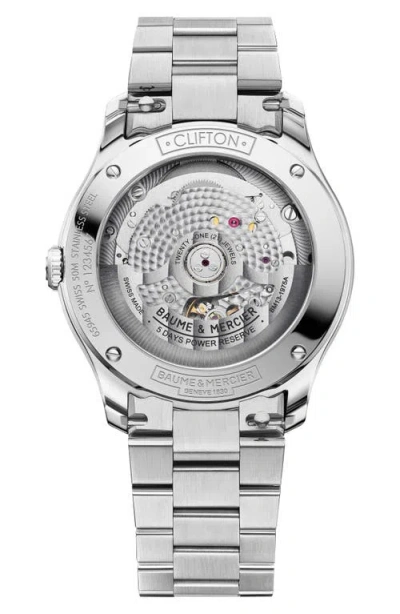 Baume & Mercier Clifton Baumatic Bracelet Watch, 39mm In Blue