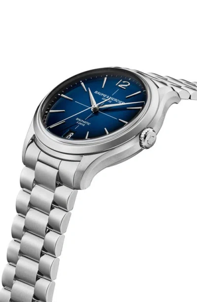 Baume & Mercier Clifton Baumatic Bracelet Watch, 39mm In Blue