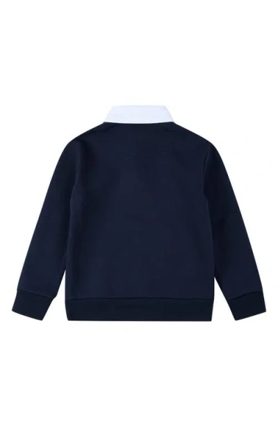 Brooks Brothers Kids' Cotton Blend Polo Sweatshirt In Blue