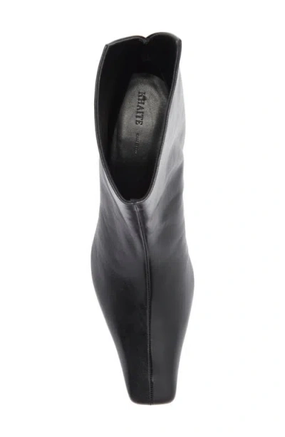 Khaite Ona Leather Ankle Boots In Animal Print