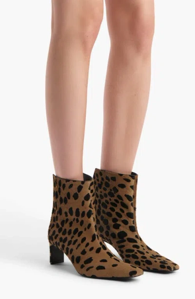Khaite Ona Genuine Calf Hair Bootie In Animal Print