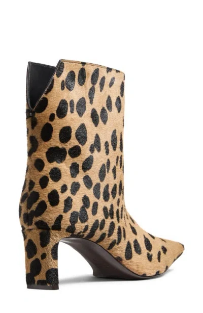 Khaite Ona Genuine Calf Hair Bootie In Animal Print