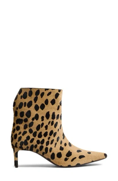 Khaite Ona Genuine Calf Hair Bootie In Animal Print