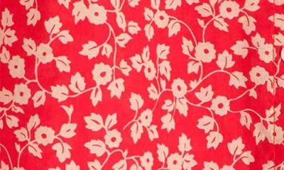 Boden Helena Floral Cotton Button-up Shirt In Red