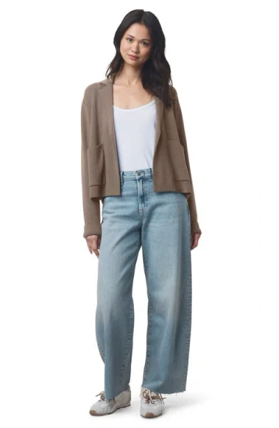 Splendid Estelle Open Front Jacket In Brown