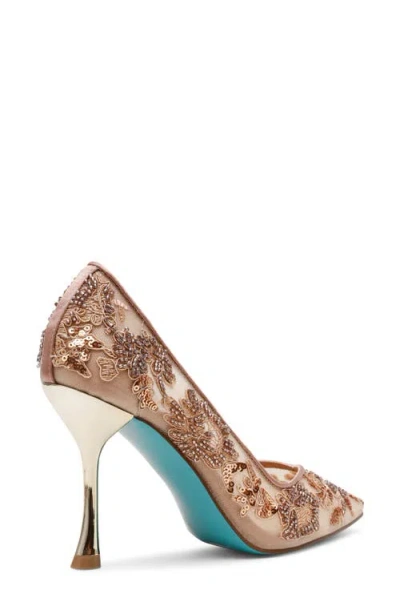 Betsey Johnson Women's Jenii Pointed-toe Mesh Stiletto Pumps In Brown