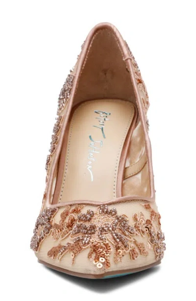 Betsey Johnson Women's Jenii Pointed-toe Mesh Stiletto Pumps In Brown