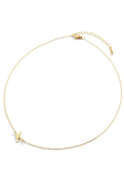 Mint & Lily Statement Initial Necklace In Gold