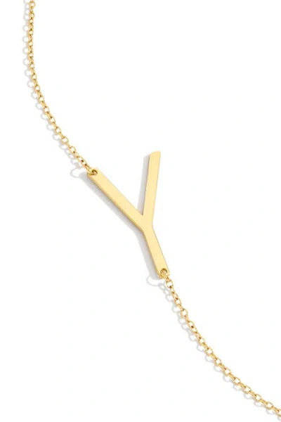 Mint & Lily Statement Initial Necklace In Gold