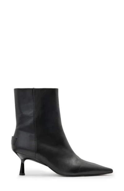 Allsaints Vivian Pointed Toe Bootie In Animal Print