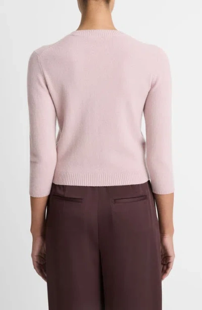 Vince V Neck Sweater In Pink