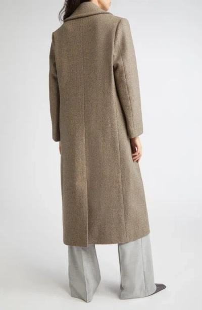 Johnstons Of Elgin Great Double Breasted Wool Coat In Brown