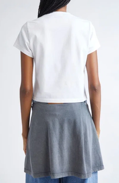 Alexander Wang Crystal Hotfix Star Jersey T-shirt In White