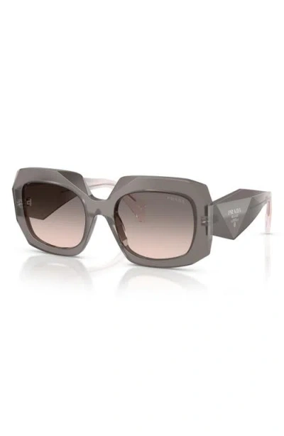Prada Symbole Oversized-frame Sunglasses In Brown