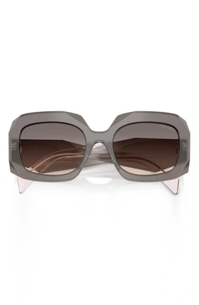 Prada Symbole Oversized-frame Sunglasses In Brown