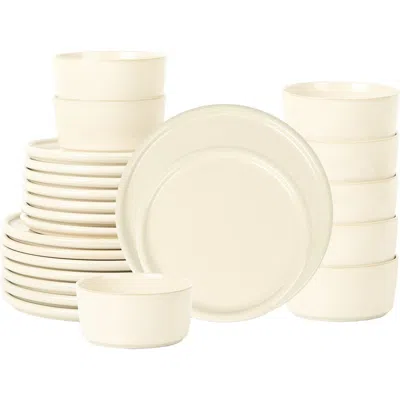 Stone Lain Eden Stoneware 24-piece Dinnerware Set In Neutral
