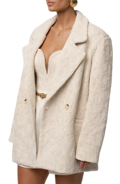 Jluxlabel Avenue Oversize Knit Blazer In White
