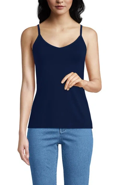 Lands' End Cooling V-neck Camisole In Blue