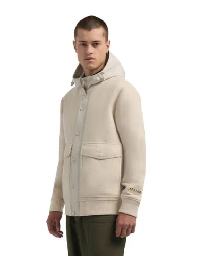 Pajar Hader Wool Blend Bomber Jacket With Removable Hooded Bib In Neutral