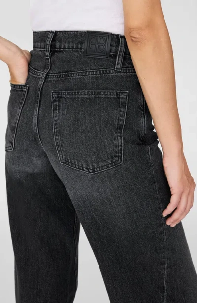 Anine Bing Brie Jeans Woman Black In Black