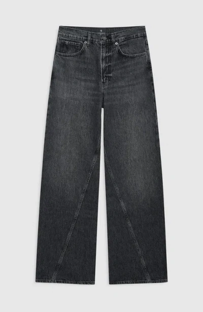 Anine Bing Brie Jeans Woman Black In Black