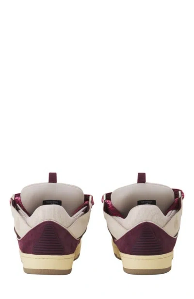 Lanvin Curb Leather Sneakers In Multi