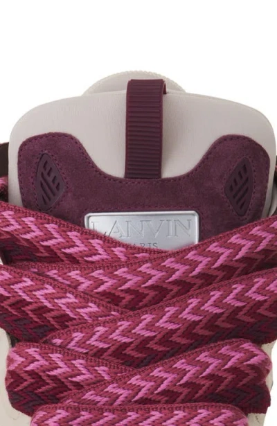 Lanvin Curb Leather Sneakers In Multi