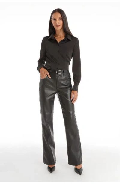 The Noli Shop Paulina Silk Blouse In Black
