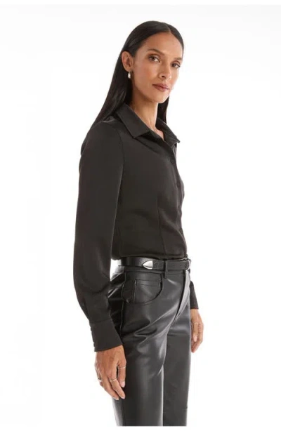 The Noli Shop Paulina Silk Blouse In Black
