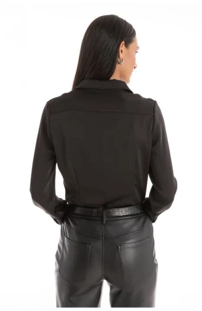 The Noli Shop Paulina Silk Blouse In Black