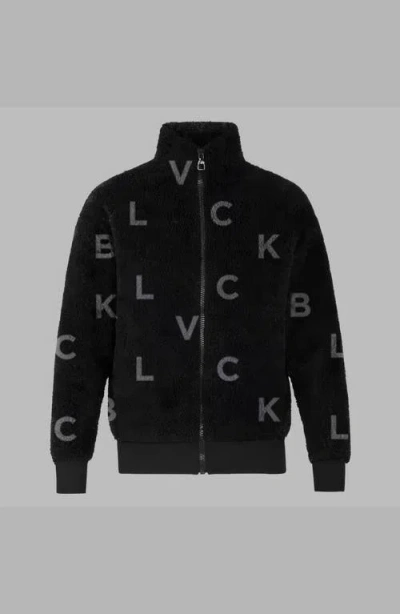 Blvck 'monogram' Fleece Jacket In Black