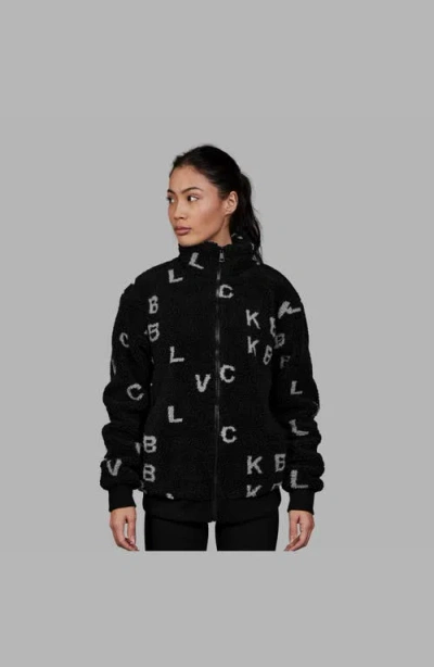 Blvck 'monogram' Fleece Jacket In Black