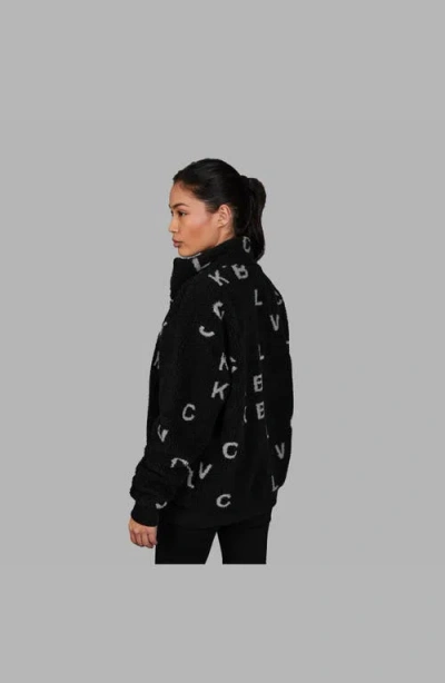 Blvck 'monogram' Fleece Jacket In Black