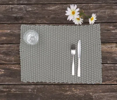 C & F Home C&f Home Braided Rope Placemats Sets Of 6 Collection In Gray