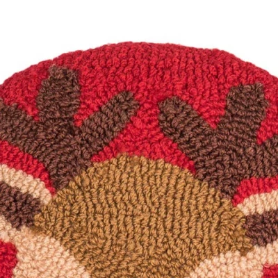 C & F Home C&f Home Christmas Round Hooked Pillows In Multi