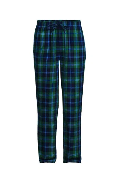 Lands' End Flannel Pajama Pants In Animal Print