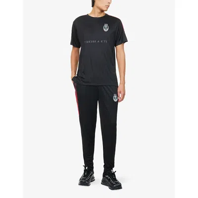 Trapstar Mens Logo-patch Short-sleeve Jersey Training T-shirt Black In Black