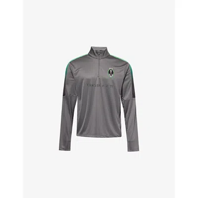 Trapstar Mens Training Half-zip Jersey Top Grey In Gray