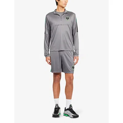 Trapstar Mens Training Half-zip Jersey Top Grey In Gray