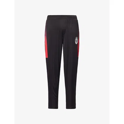 Trapstar Mens Logo-patch Tapered Jersey Training Bottoms Black In Black