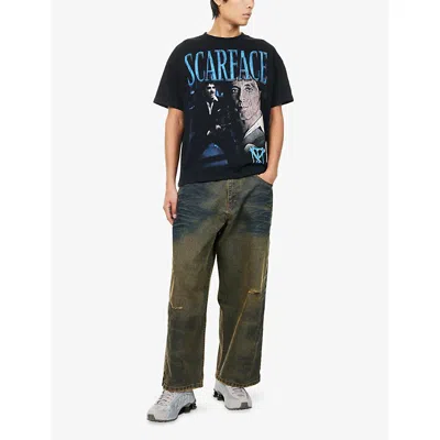 Trapstar Mens  X Scarface Graphic-print Cotton T-shirt Black In Black