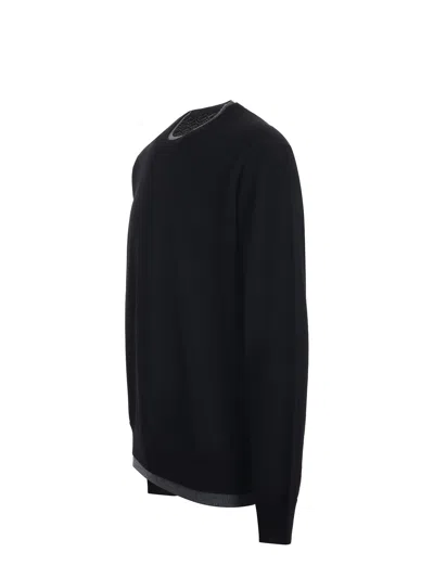 Paolo Pecora Virgin Wool Sweater In Black